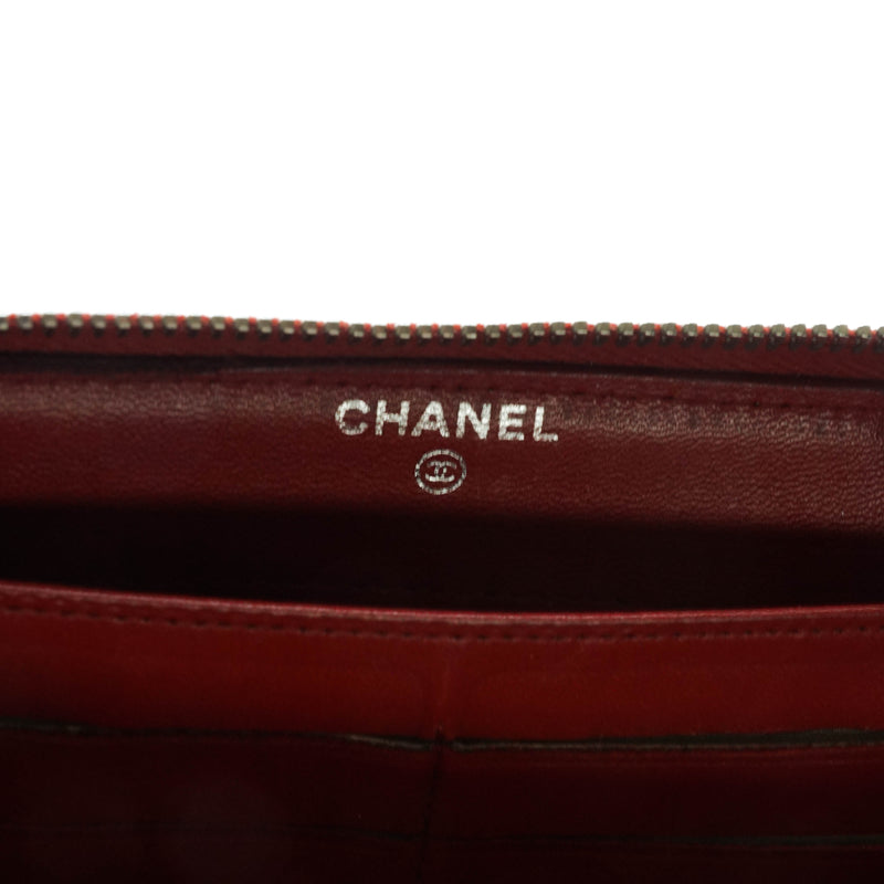 Chanel Zippy Wallet Red Leather