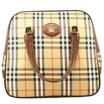 Pre-loved authentic Burberry Brown Canvas Hand Bag sale at jebwa