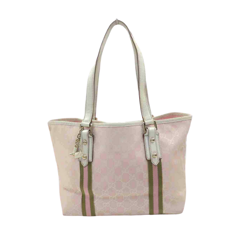 Pre-loved authentic Gucci Tote Bag Pink Gg Canvas sale at jebwa
