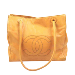 Chanel Tote Bag Orange Lamb Skin