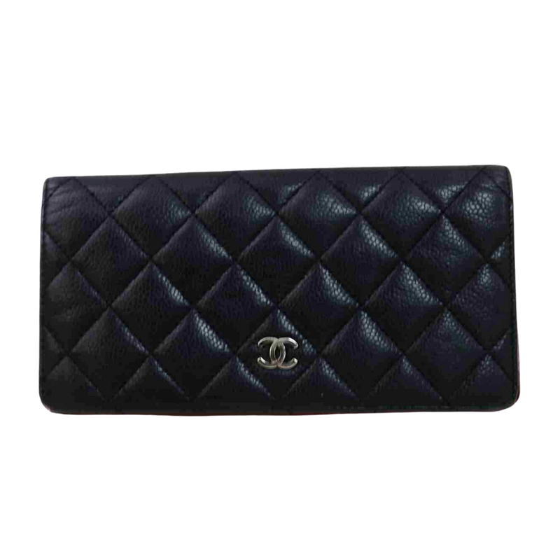 Chanel Matelasse Long Wallet Black
