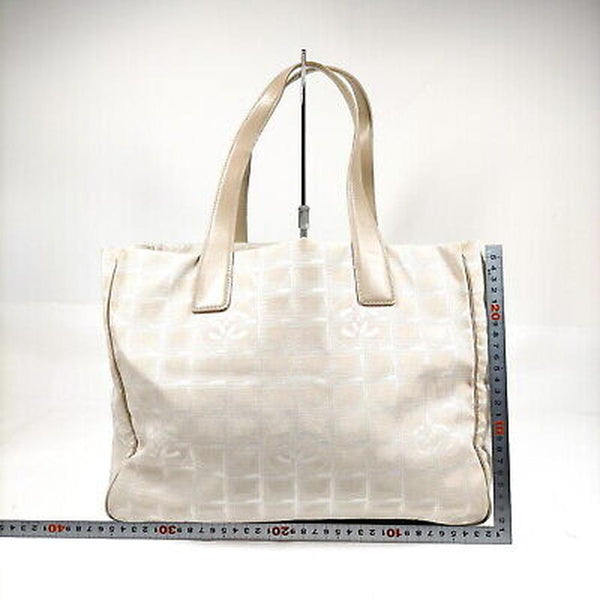 Chanel Hand Bag Beige Nylon