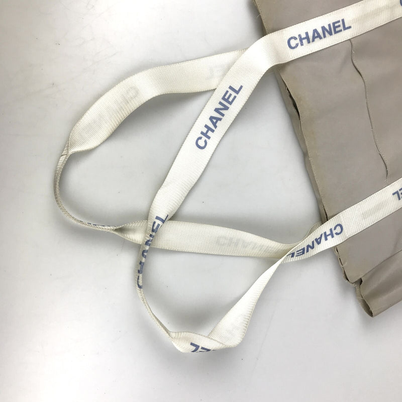 Chanel Bag Handbag Tote Nylon Gray
