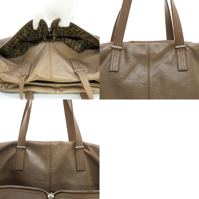 Fendi Tote Bag Leather Brown