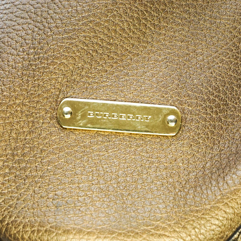 Burberry Shoulder Bag Gold Leather