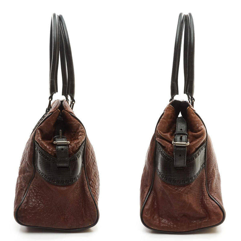 Fendi Shoulder Bag Brown Leather
