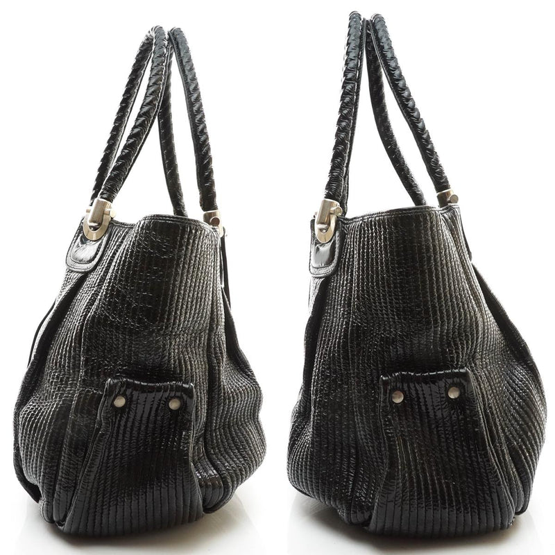 Chloe Tote Bag Heloise Black Enamel