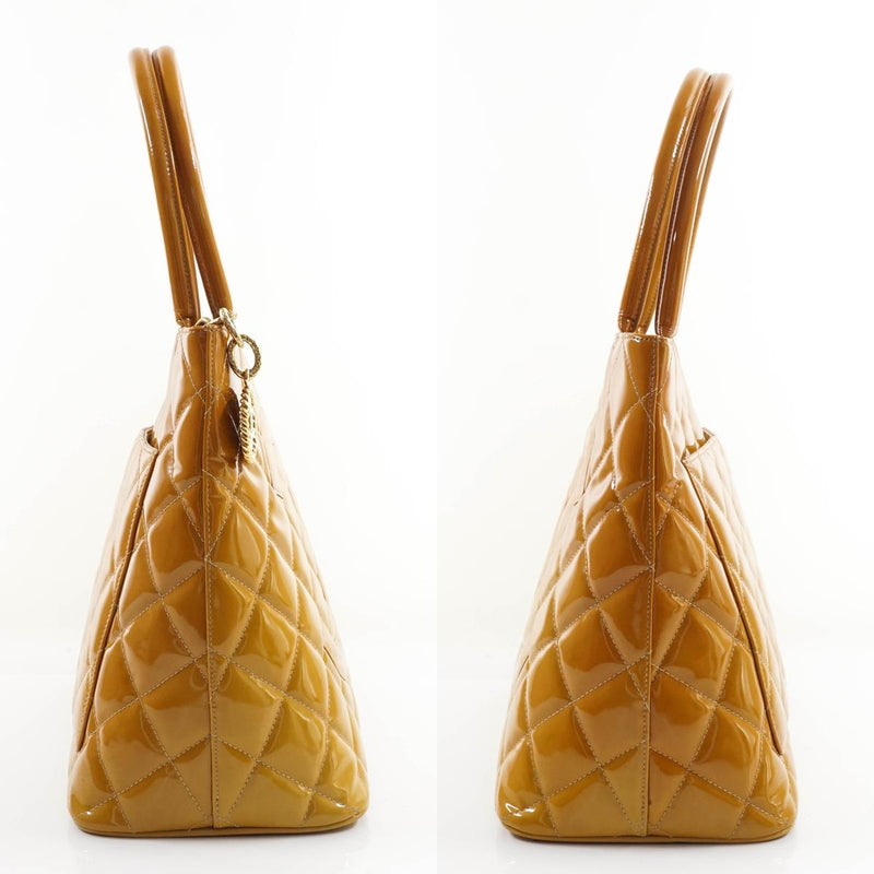 Chanel Hand Bag Enamel Yellow