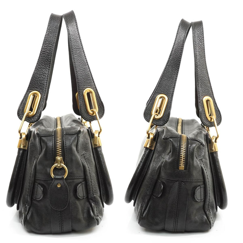 Chloe Shoulder Bag Black Leather
