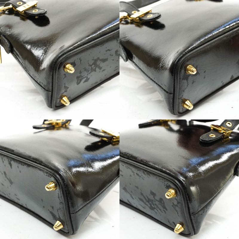 Fendi Shoulder Bag Black Enamel