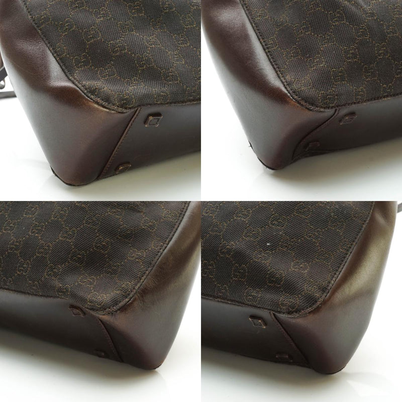 Gucci Gg Hand Bag Canvas Brown