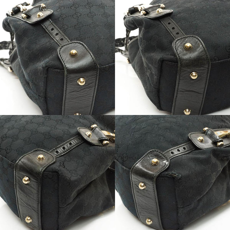 Gucci Hand Bag Black Canvas