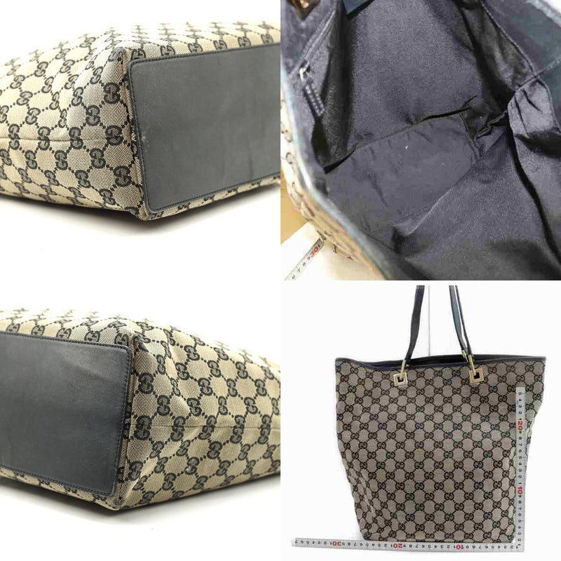 Gucci Tote Bag Black Canvas