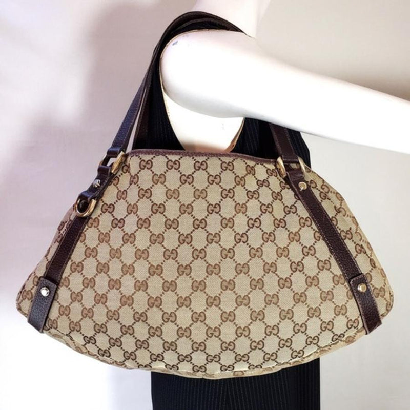Pre-loved authentic Gucci Abbey Tote Bag Light Brown sale at jebwa