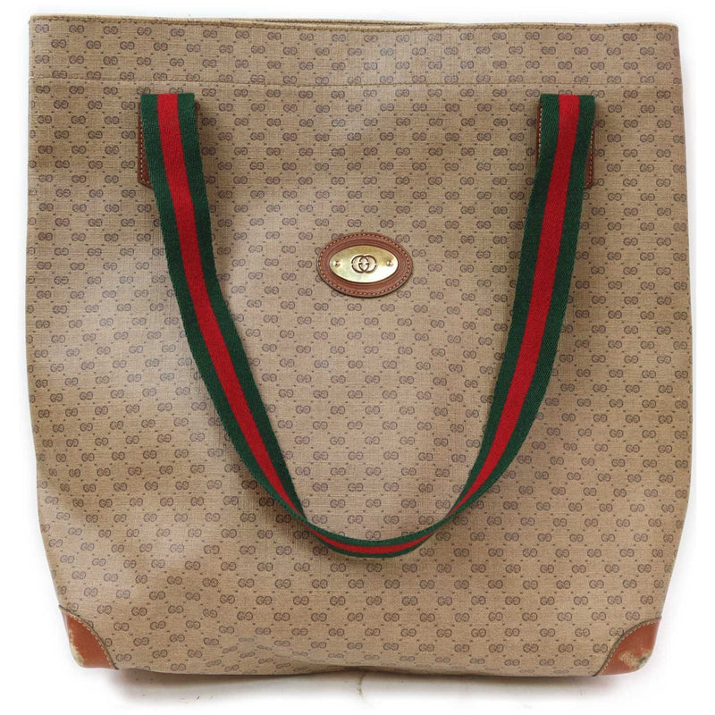 Gucci Micro Gg Tote Bag Brown