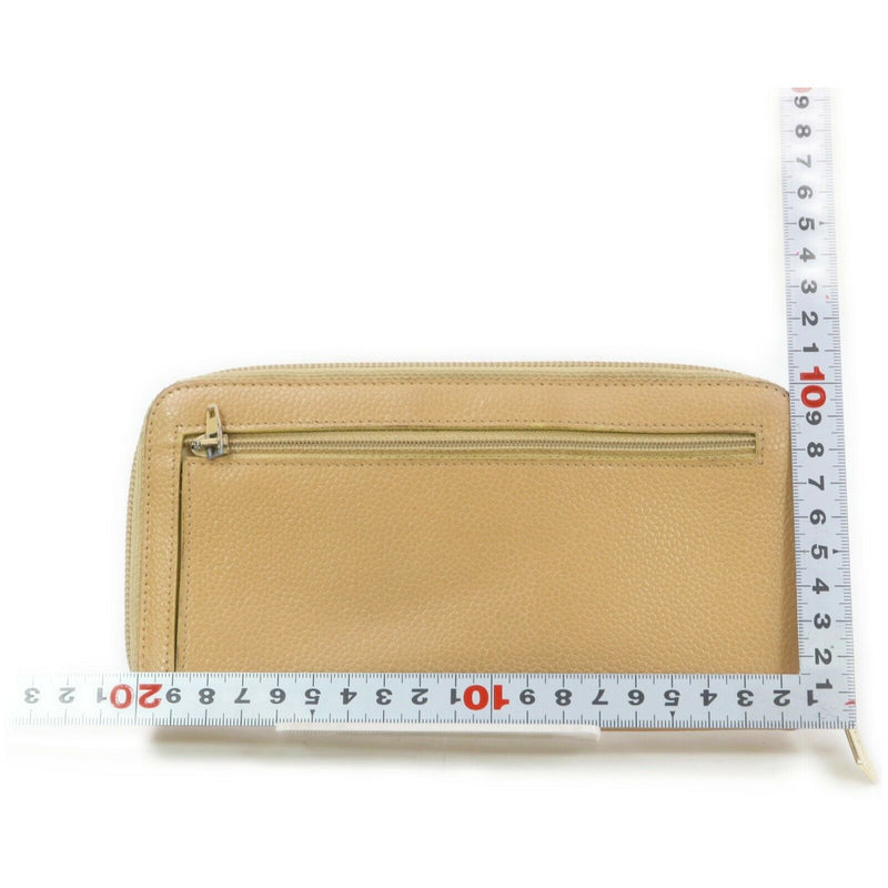 Chanel Zippy Wallet Beige Leather