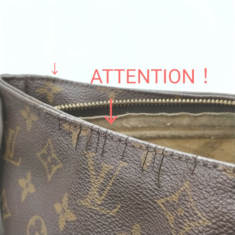 Authentic Louis Vuitton Shoulder Bag LV Looping GM Brown Monogram