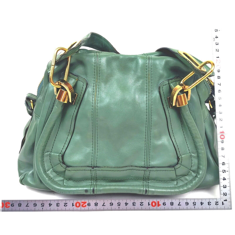 Chloe Hand Bag Leather Green