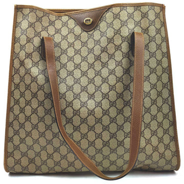 Gucci Tote Bag Brown Coated Canvas