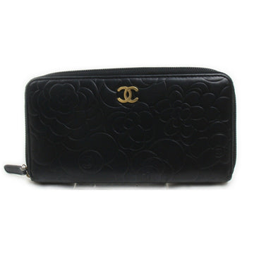 Chanel Zippy Wallet Black Lamb Skin