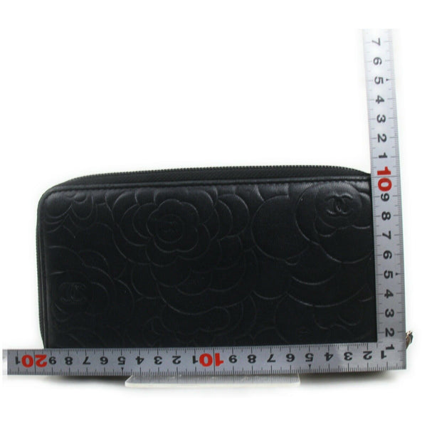 Chanel Zippy Wallet Black Lamb Skin