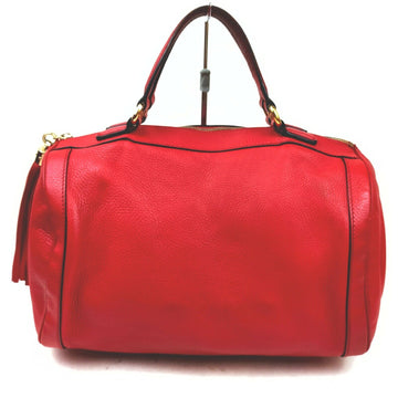 Gucci Hand Bag Boston Leather Red