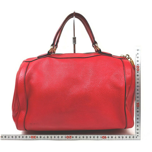 Gucci Hand Bag Boston Leather Red
