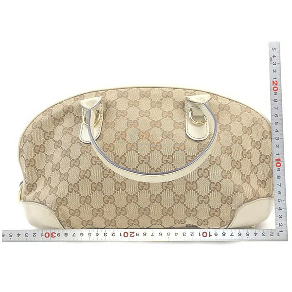 Gucci Hand Bag Beige Canvas
