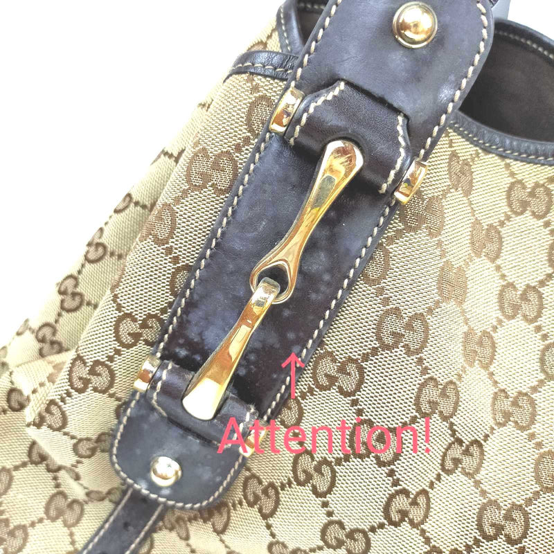 Gucci Shoulder Bag Canvas Beige