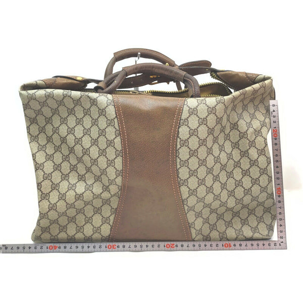 Gucci Travel Bag Brown Coated