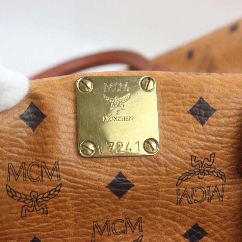 Mcm Boston Bag Pvc Brown