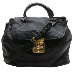 Chloe Hand Bag Elsie Black Leather