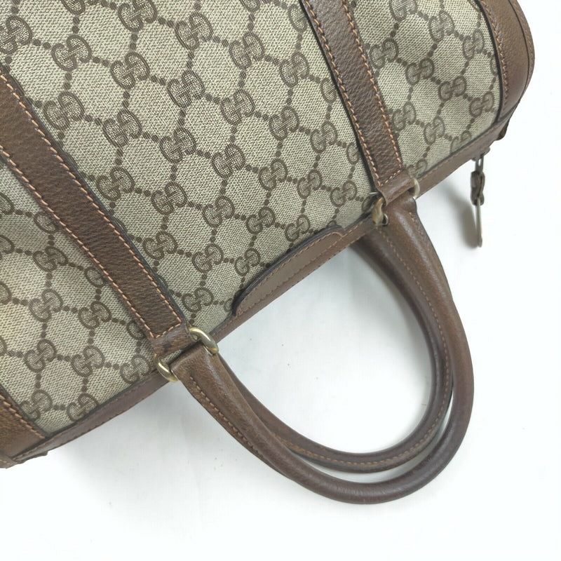 Gucci Hand Bag Brown Coated Canvas