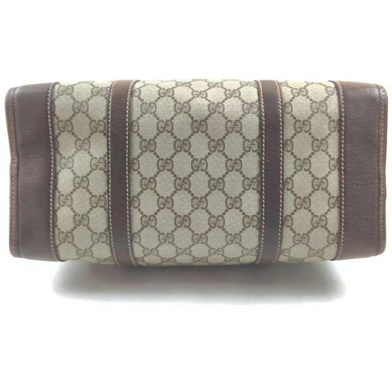 Gucci Hand Bag Brown Coated Canvas