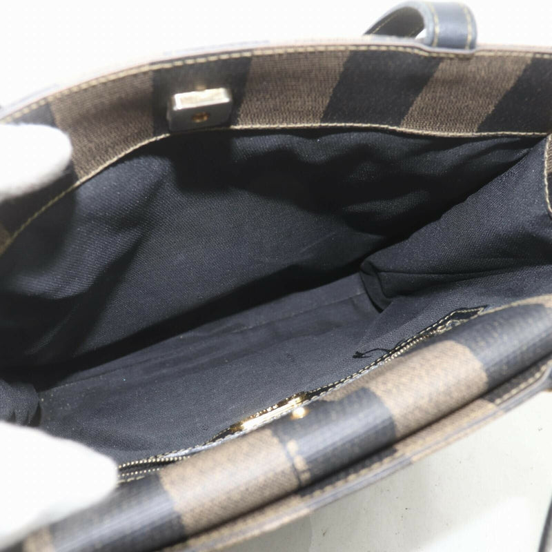 Fendi Tote Bag Brown Coated Canvas