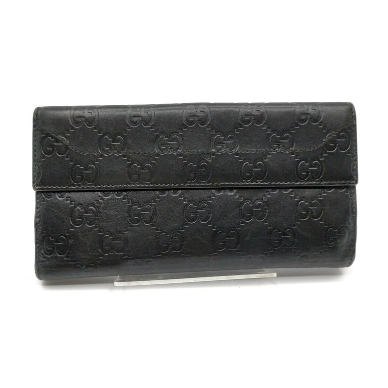 Gucci Long Wallet Black Leather