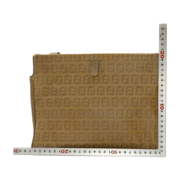 Fendi Zucchino Shoulder Bag Brown