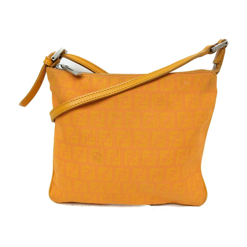 Fendi Shoulder Bag Orange Canvas