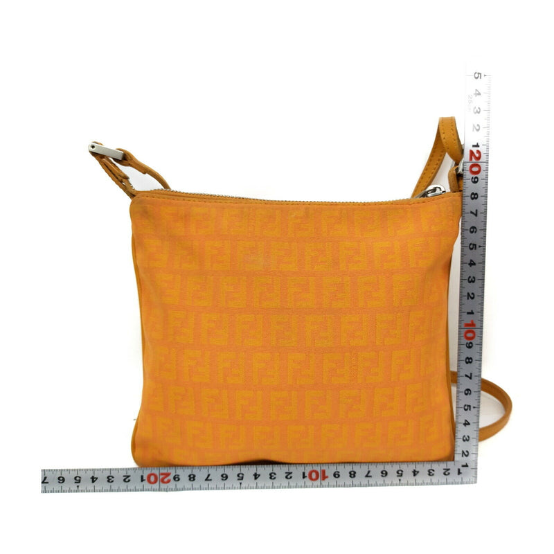 Fendi Shoulder Bag Orange Canvas