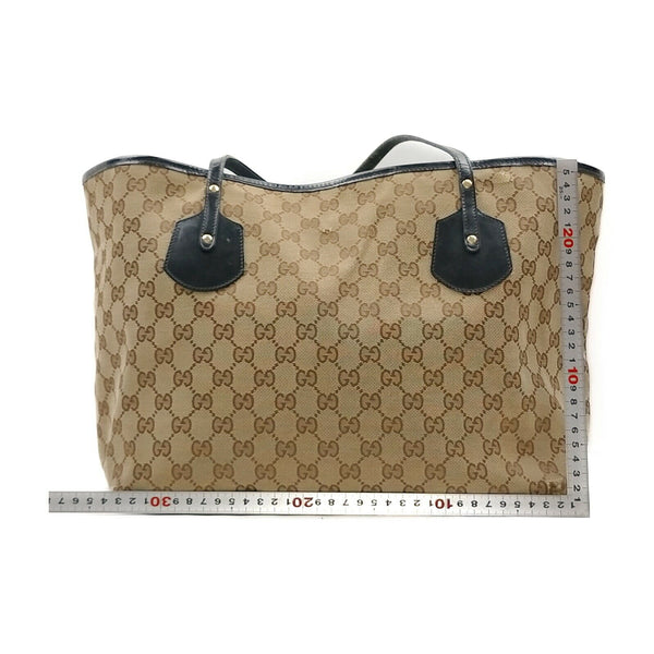 Gucci Gg Tote Bag Brown Canvas