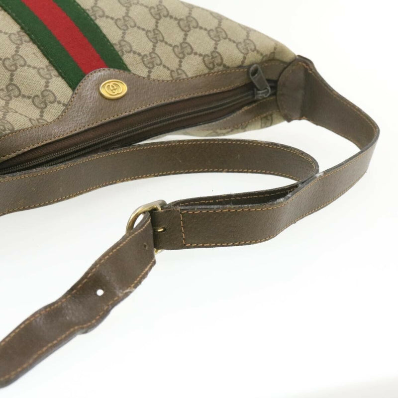 Gucci Web Sherry Line Shoulder Bag Red