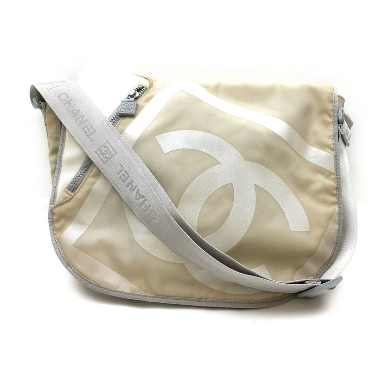 Chanel Crossbody Bag White Nylon