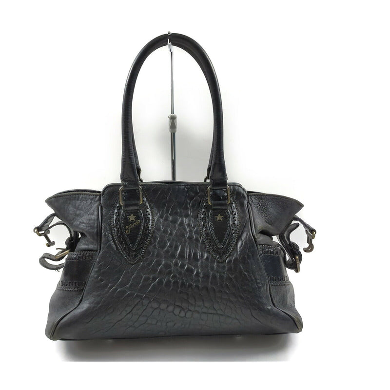 Fendi Hand Bag Leather Black