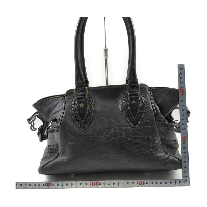 Fendi Hand Bag Leather Black