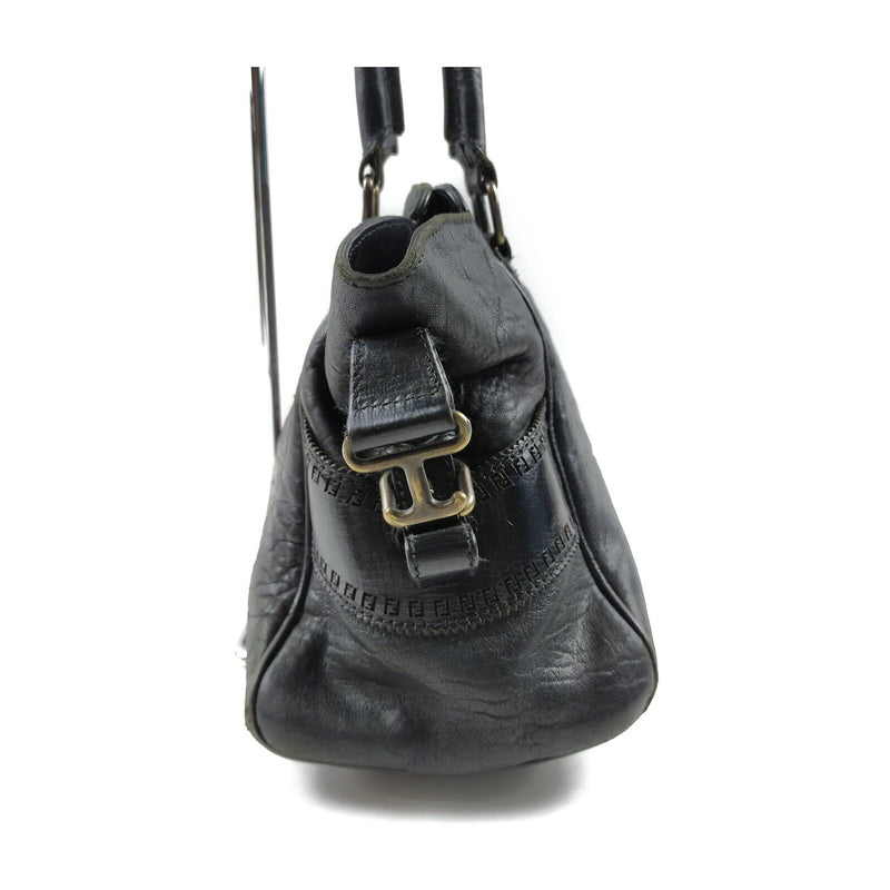 Fendi Hand Bag Leather Black
