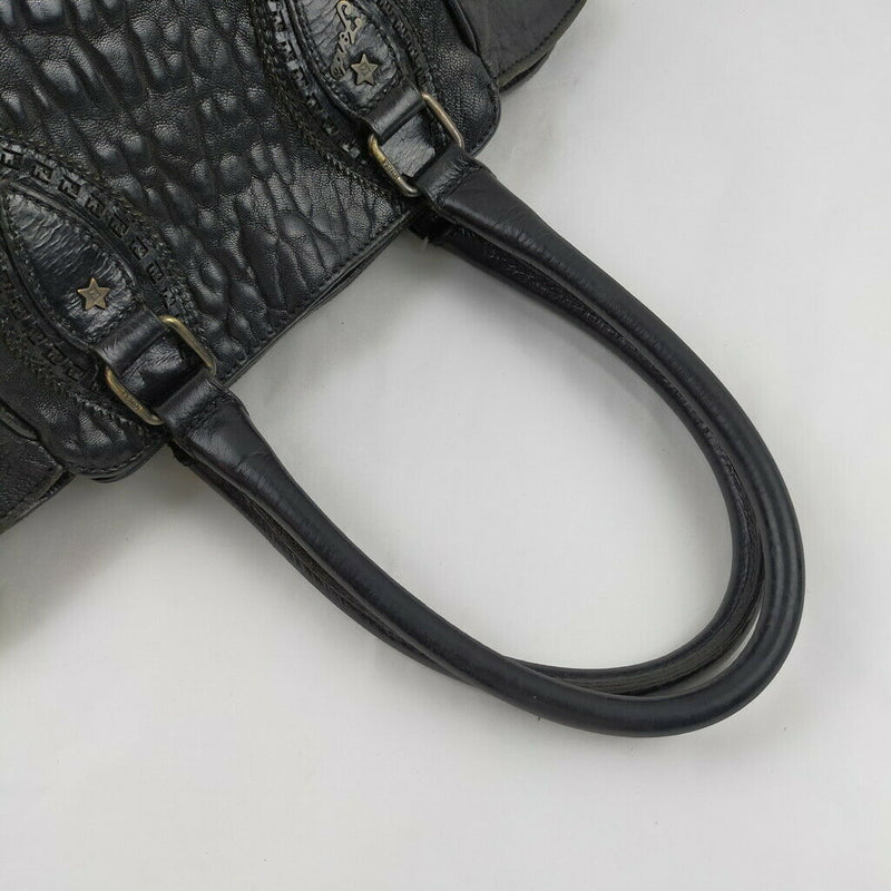 Fendi Hand Bag Leather Black
