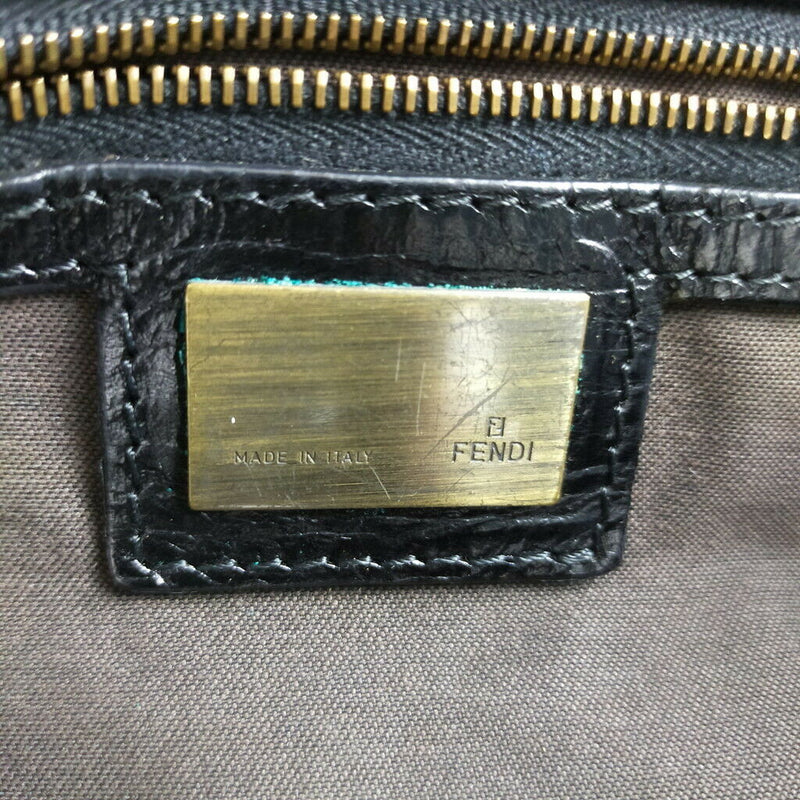 Fendi Hand Bag Leather Black