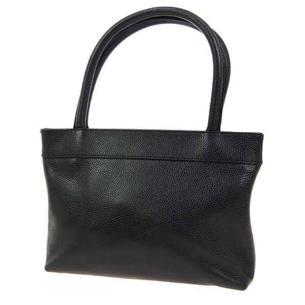 Chanel Cc Hand Bag Small Black Caviar