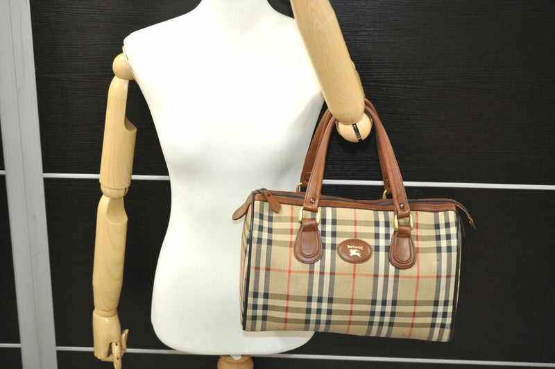 Burberry Nova Check Hand Bag Canvas