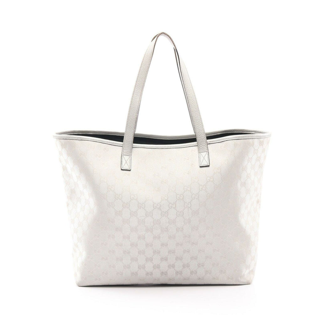 Gucci Gg Tote Bag White Canvas